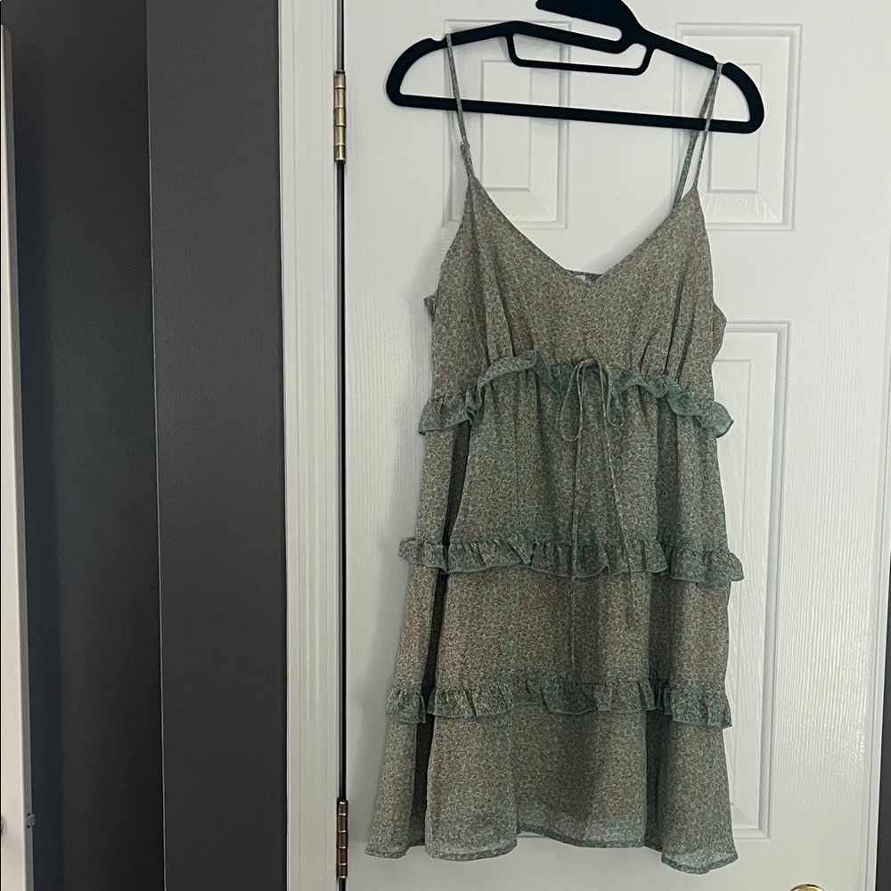 Dress Forum Sage Green Ruffle Dress